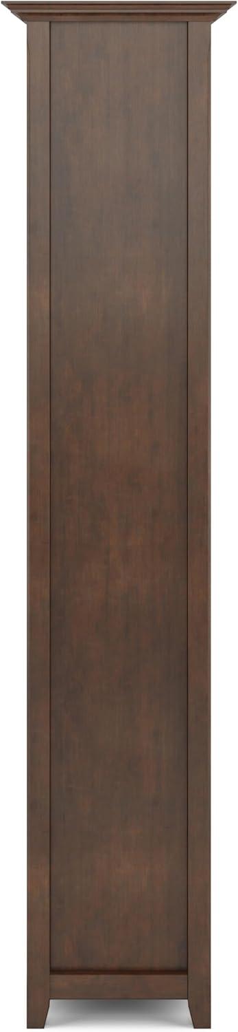 Simpli Home Amherst 30"W Solid Wood 5 Shelf Bookcase with Adjustable Shelves
