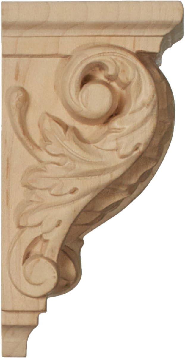 Ekena Millwork 2.25-in x 2.25-in x 4.25-in Unfinished Red Oak Wood Paintable/Stainable Corbel