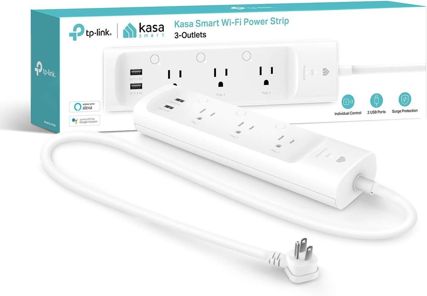 Kasa Smart Wi-Fi Power Strip, 3-Outlets