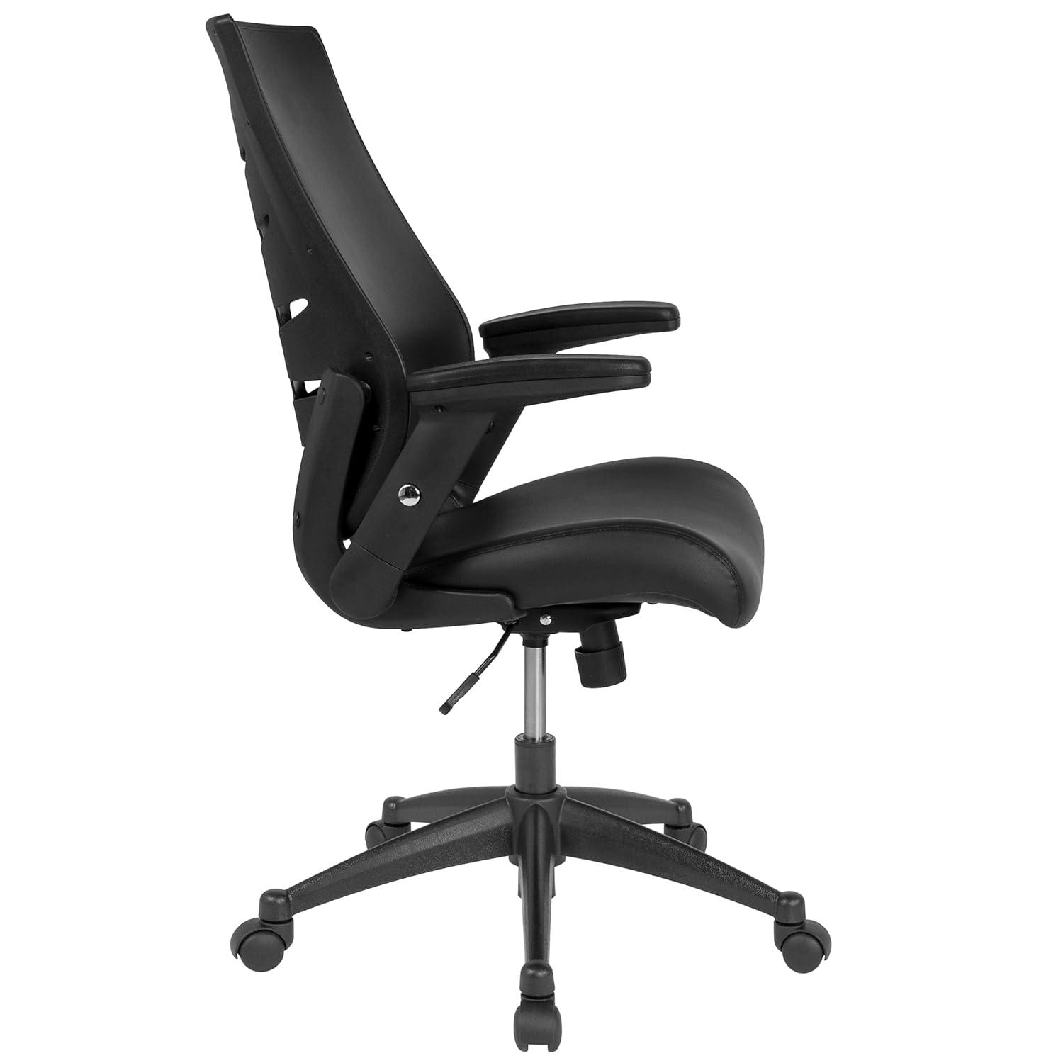 Flash Furniture Magruder High Back LeatherSoft Executive Chair with Molded Seat and Adjustable Arms