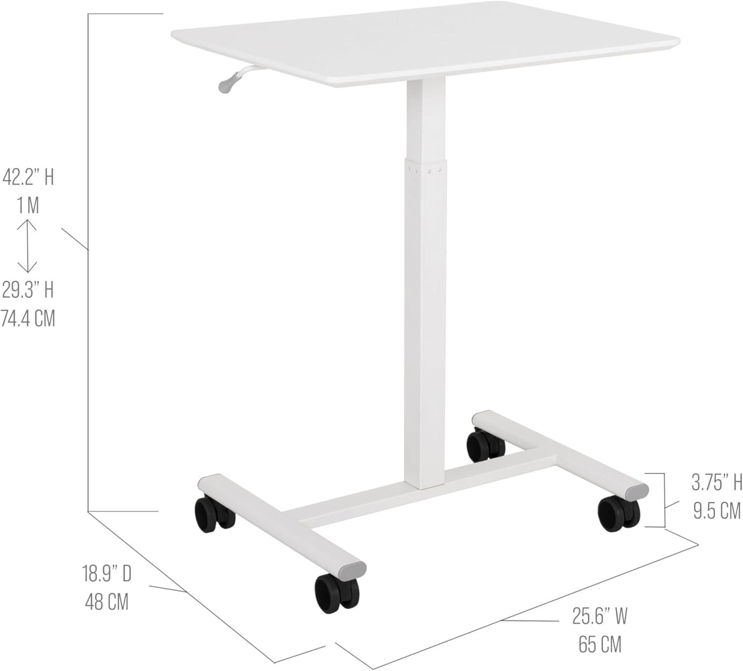 airLIFT® 25.6" Adjustable Height Mobile Rolling Laptop Cart Desk