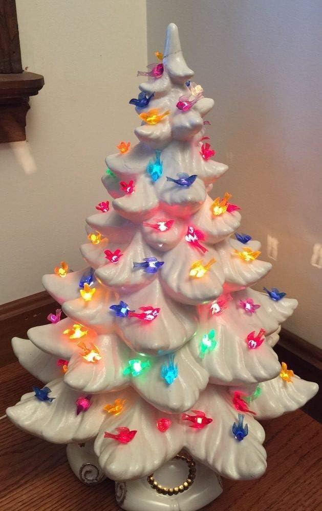 Creative Hobbies Plastic Lites for Ceramic Christmas Trees, Medium Bird / Dove Light Ornaments, Multi Color, 100 Piece Pack