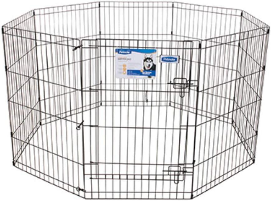 Petmate Black Metal Exercise Pen with Step-Through Door