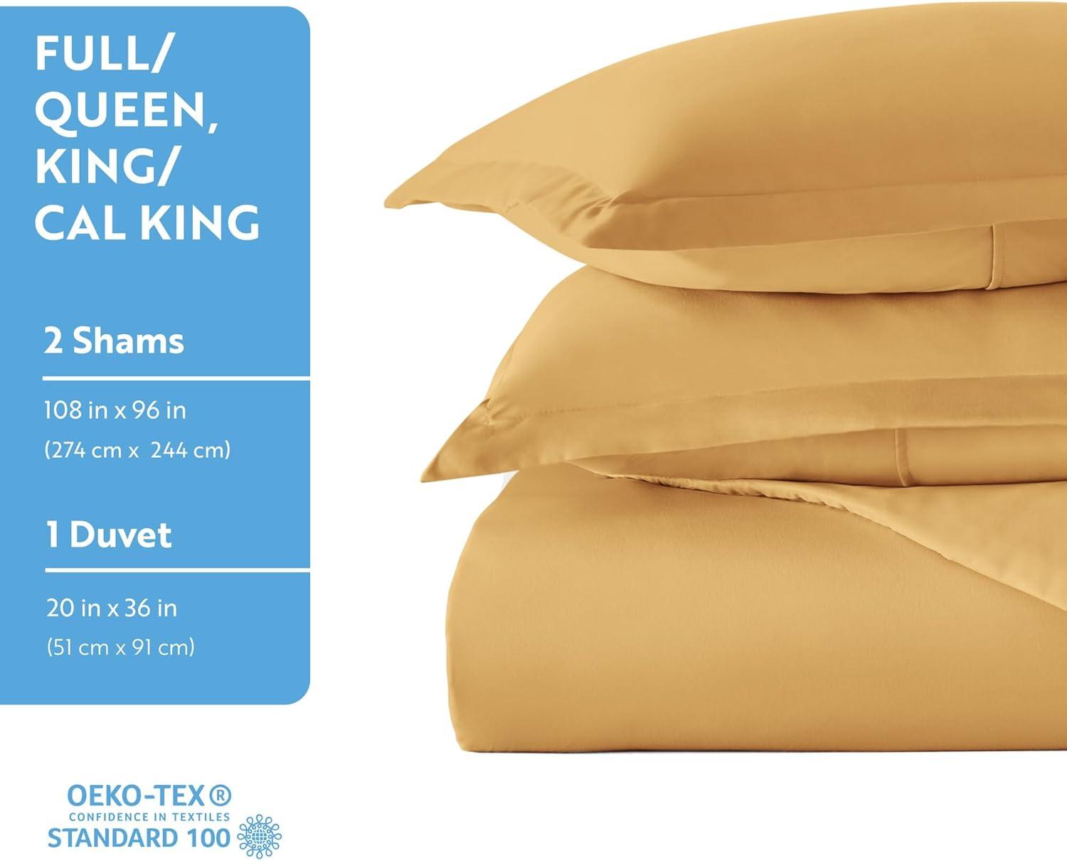 Gold 3 Piece Duvet Cover Set Twin/Twin Extra Long, by Simply Soft