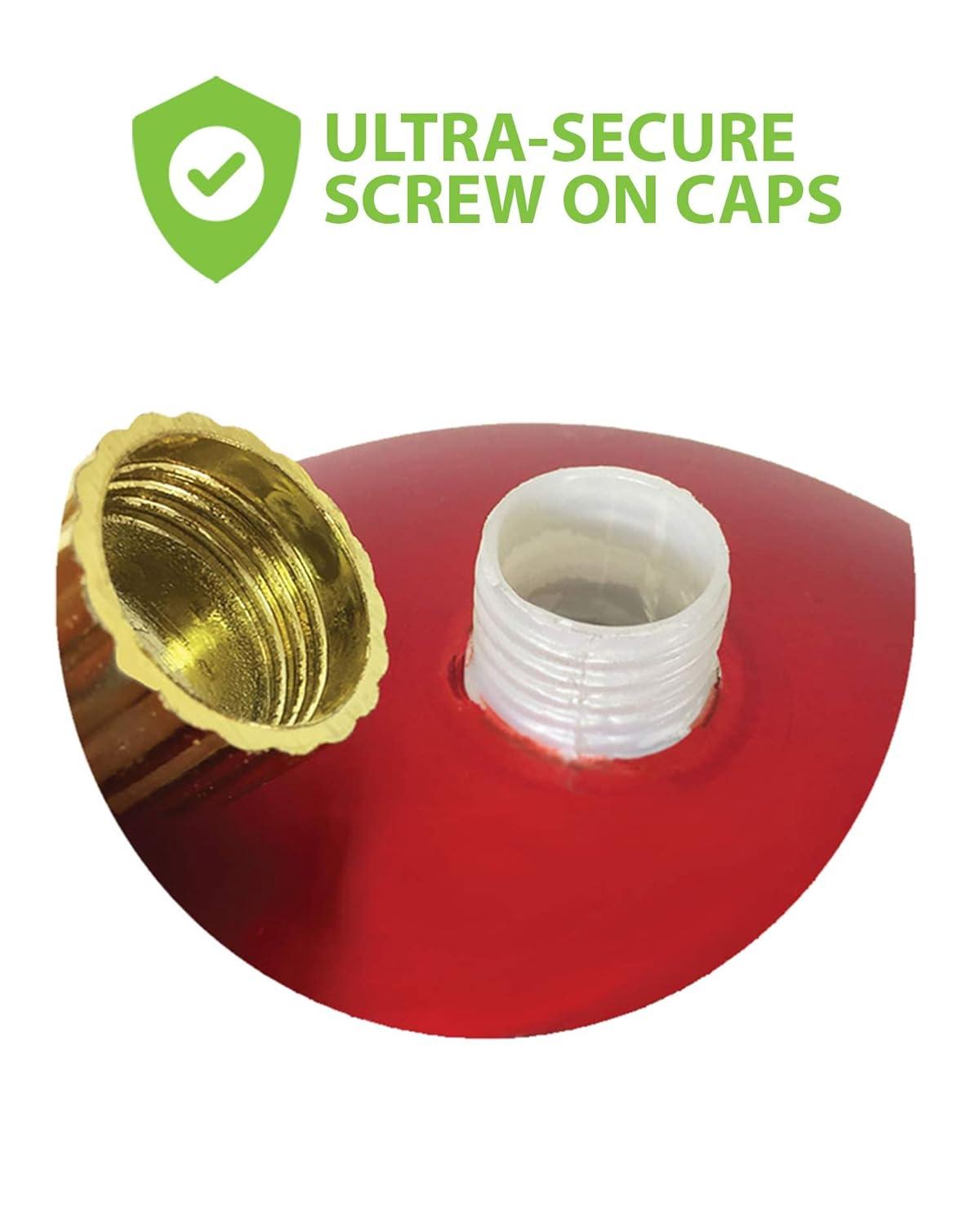 Christmas By Krebs Ornament, Commercial Grade Indoor and Outdoor Shatterproof Plastic, Water Resistant Ball Ornament Decorations (Red Glitter, 4 inch (100mm))