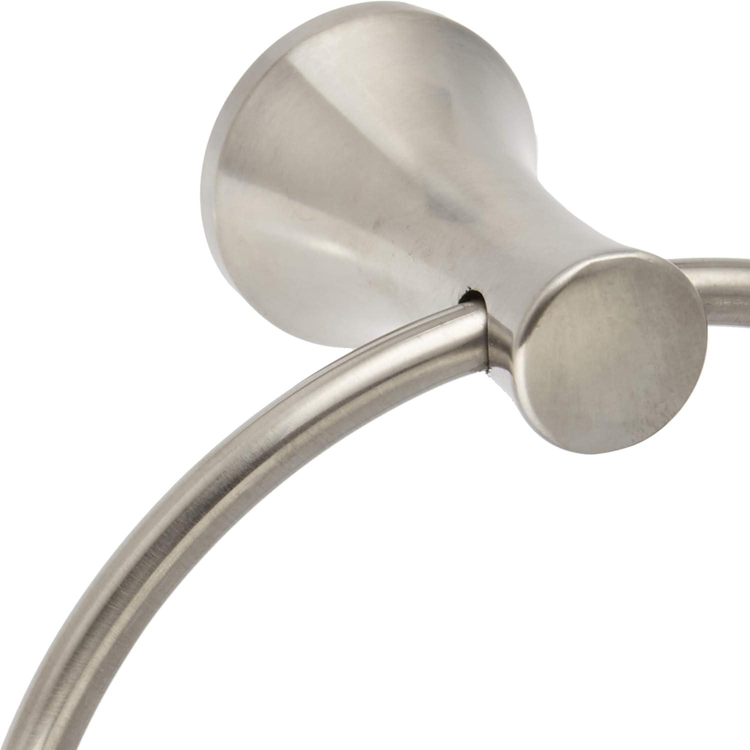 Brushed Nickel Round Wall Mounted Towel Ring