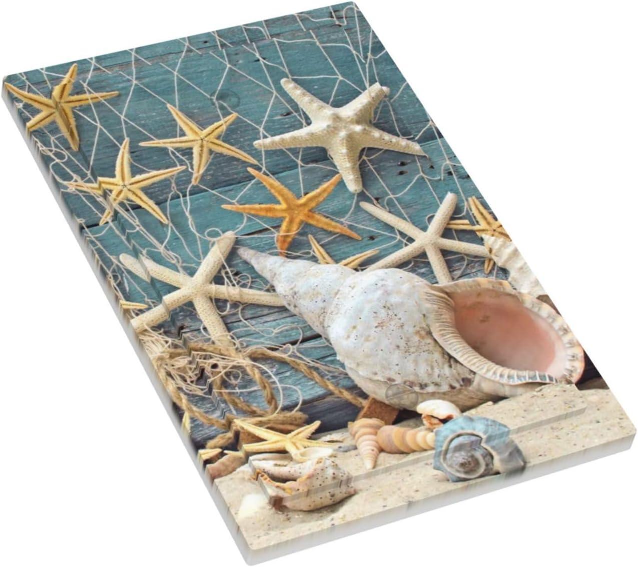 Sunyuer Sea Starfish Beach Decorative Wall Plate, 1 Gang Single Blank Outlet Cover Decorative Switch Plate for Kitchen Bathroom Bedroom, 4.5x2.76 Inch