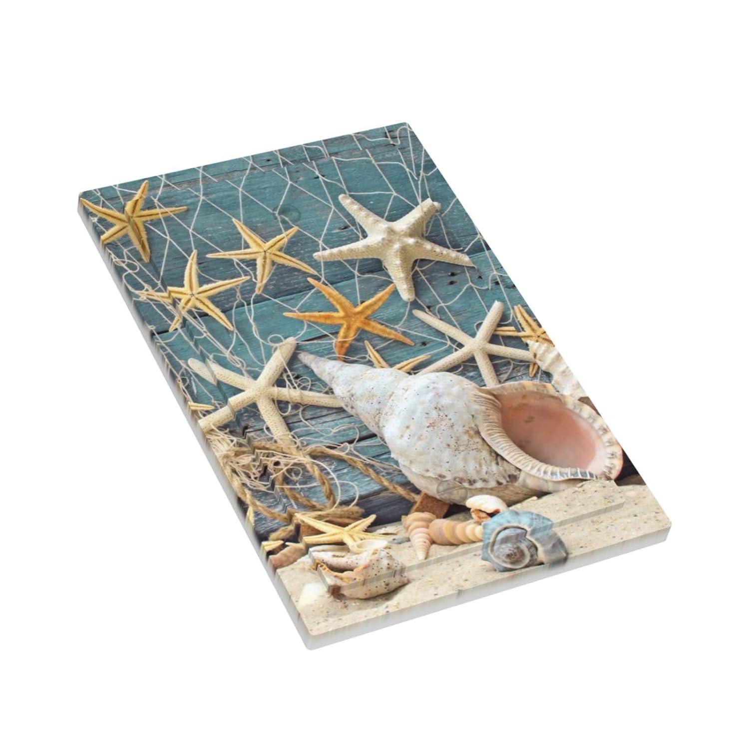 Sunyuer Sea Starfish Beach Decorative Wall Plate, 1 Gang Single Blank Outlet Cover Decorative Switch Plate for Kitchen Bathroom Bedroom, 4.5x2.76 Inch