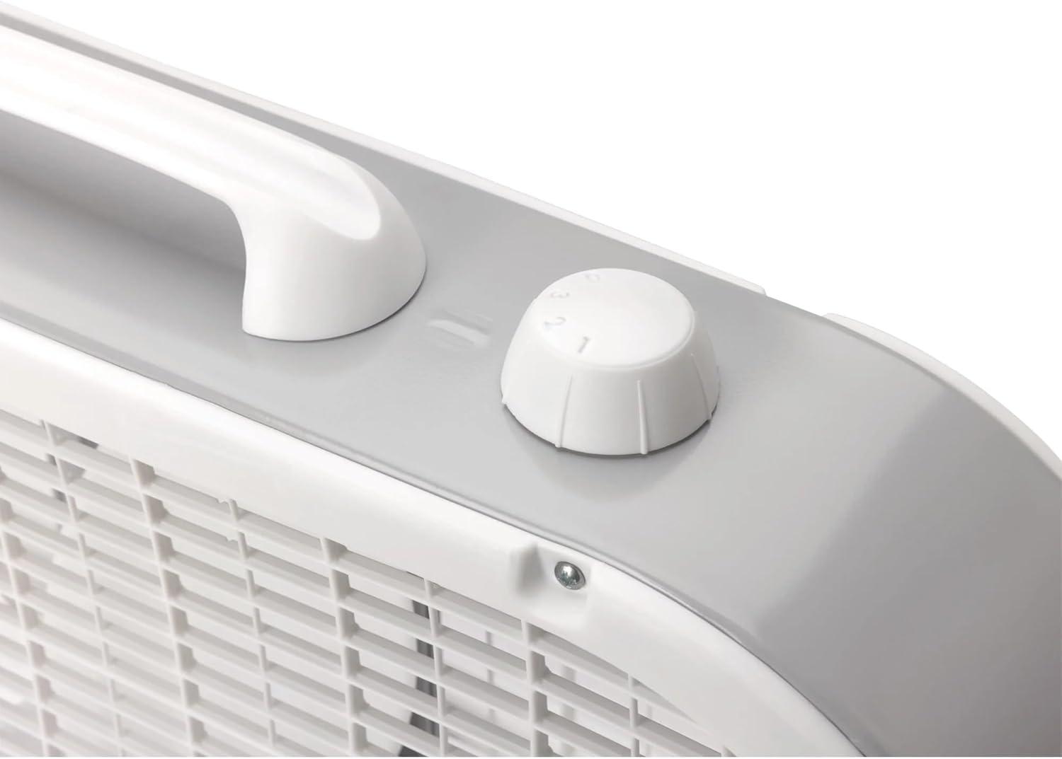 Lasko 20" Classic Box Fan with Weather-Resistant Motor, 3 Speeds, 22.5" H, White, B20200, New