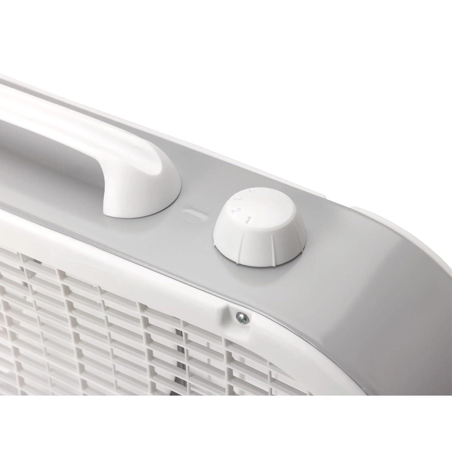 Lasko 20" Classic Box Fan with Weather-Resistant Motor, 3 Speeds, 22.5" H, White, B20200, New
