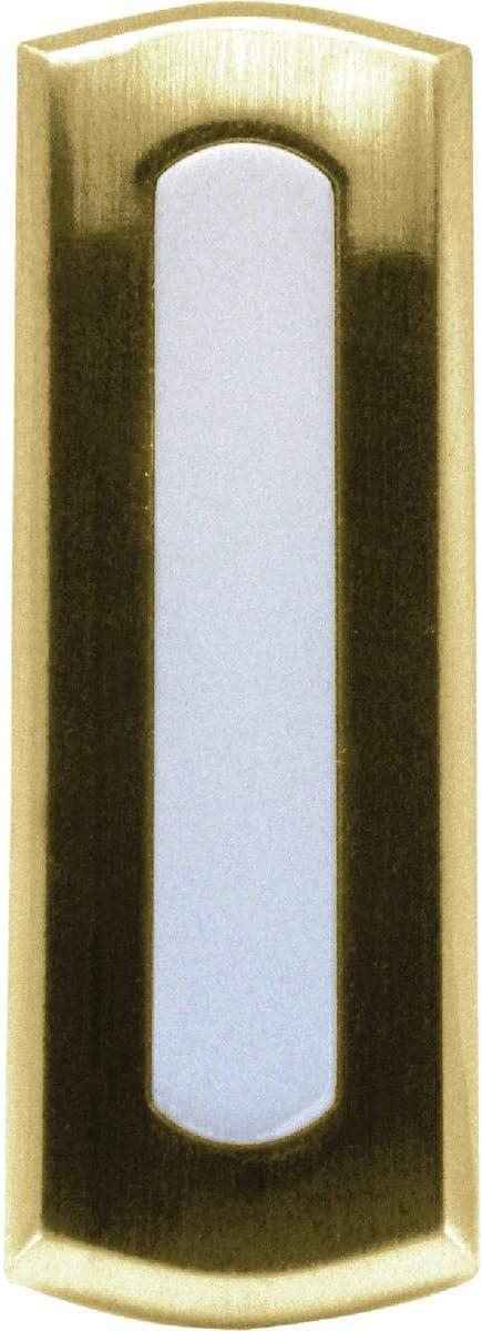 IQ America WP2012 Wireless Doorbell Pushbutton Replacement Colonial Style Non-lighted Pol Brass