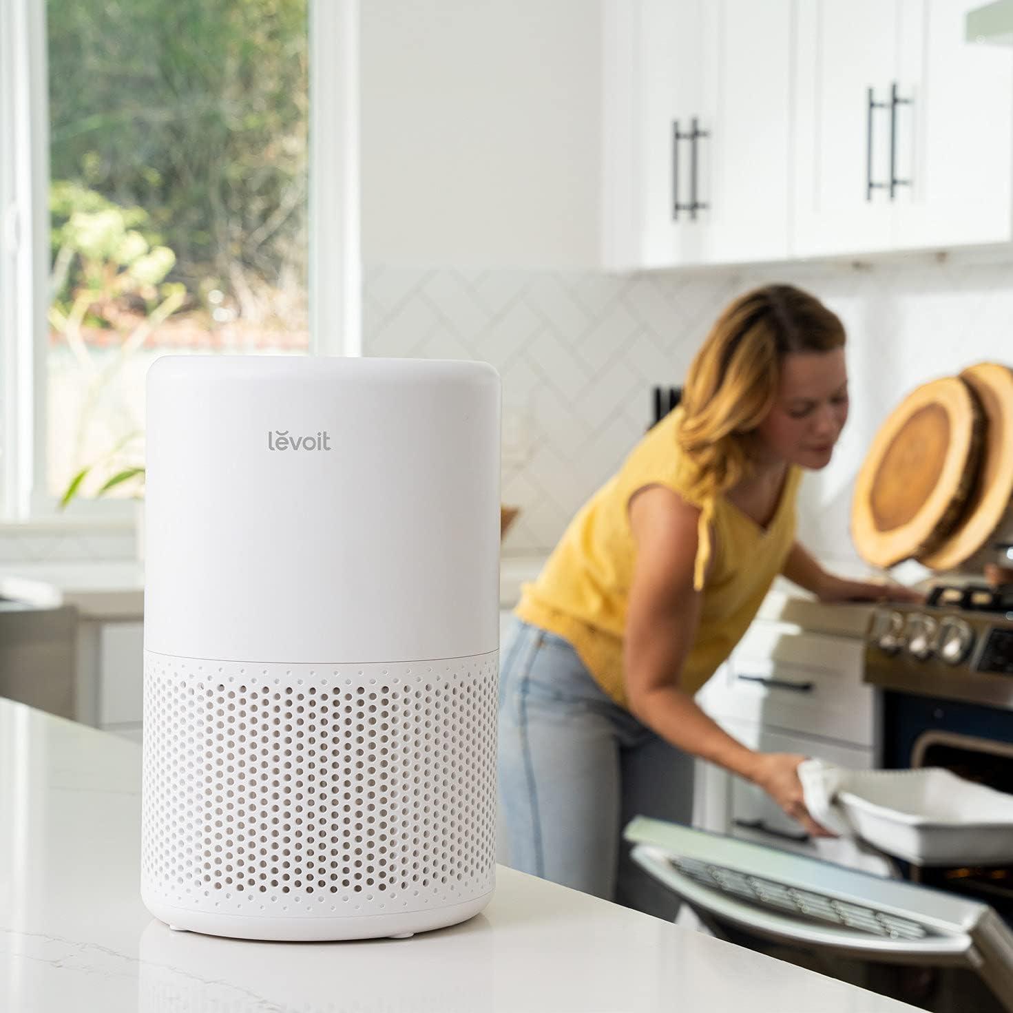 White Smart WiFi HEPA Air Purifier with Alexa Control