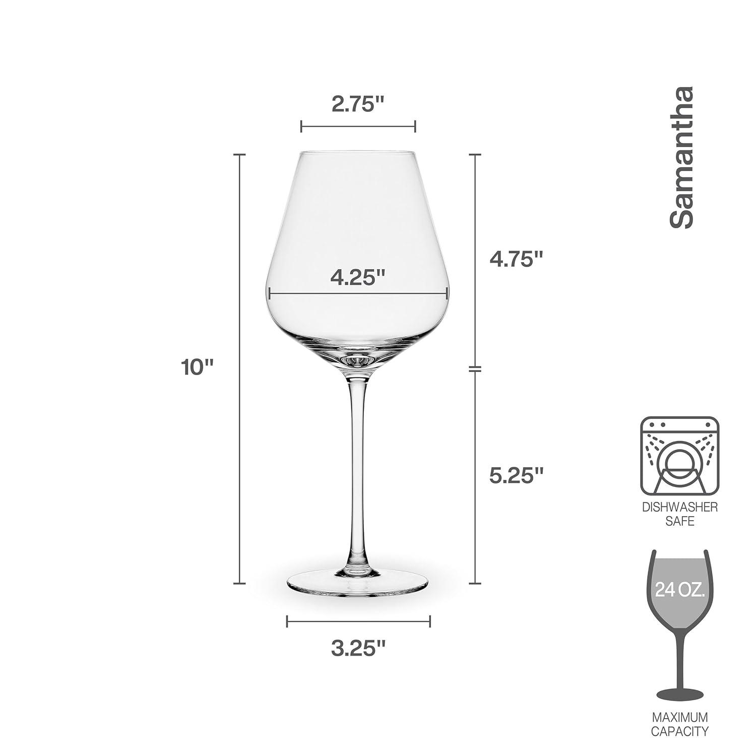 Mikasa Samantha Red Wine Glass, Set Of 4, 24 Ounce