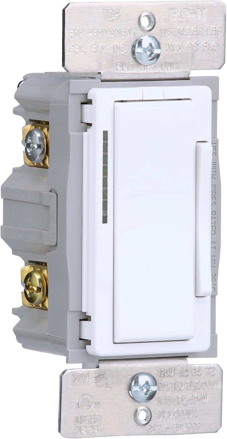 Eaton EWFD30-W-BX-T Wi-Fi Smart Universal Dimmer Works with Hey Google and Alexa, White