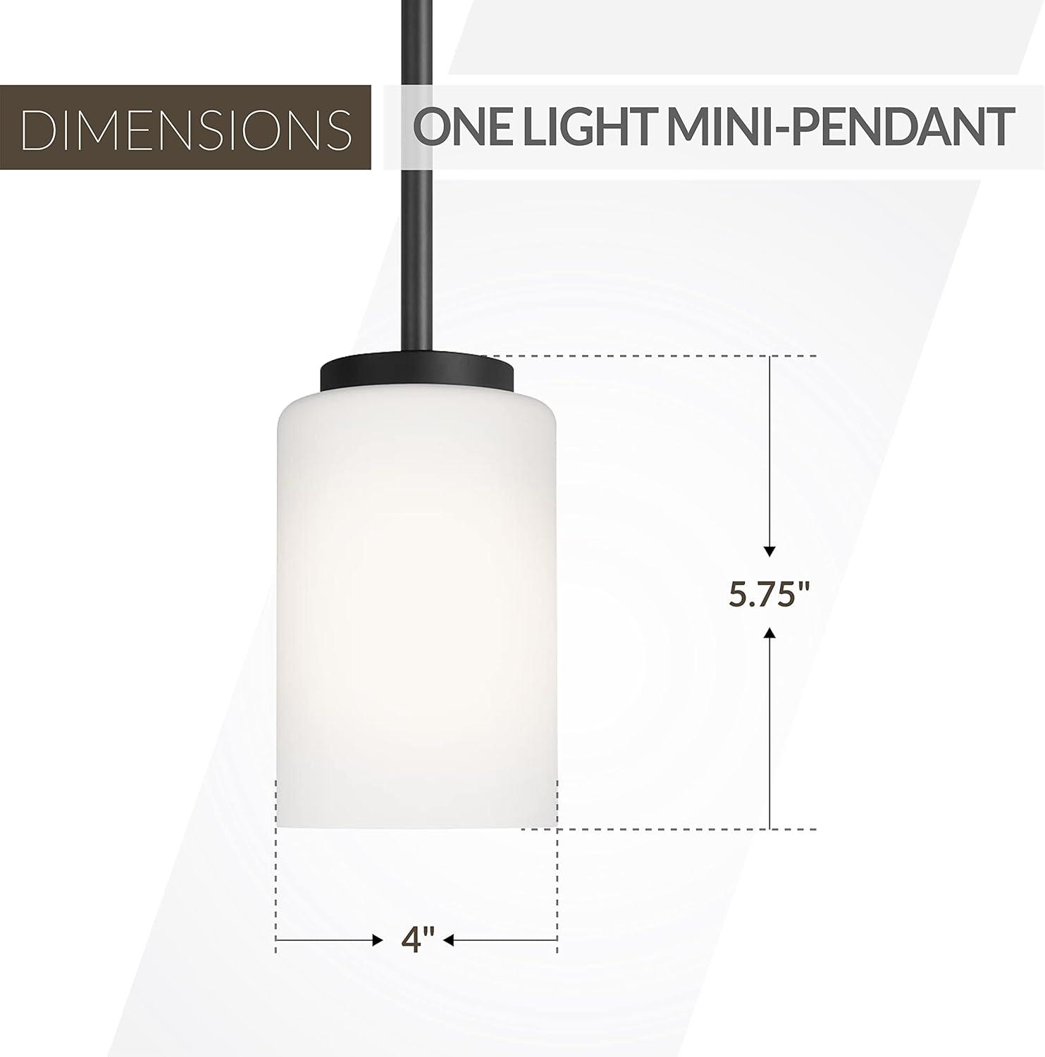 Midnight Black Opal Glass Mini Pendant Light