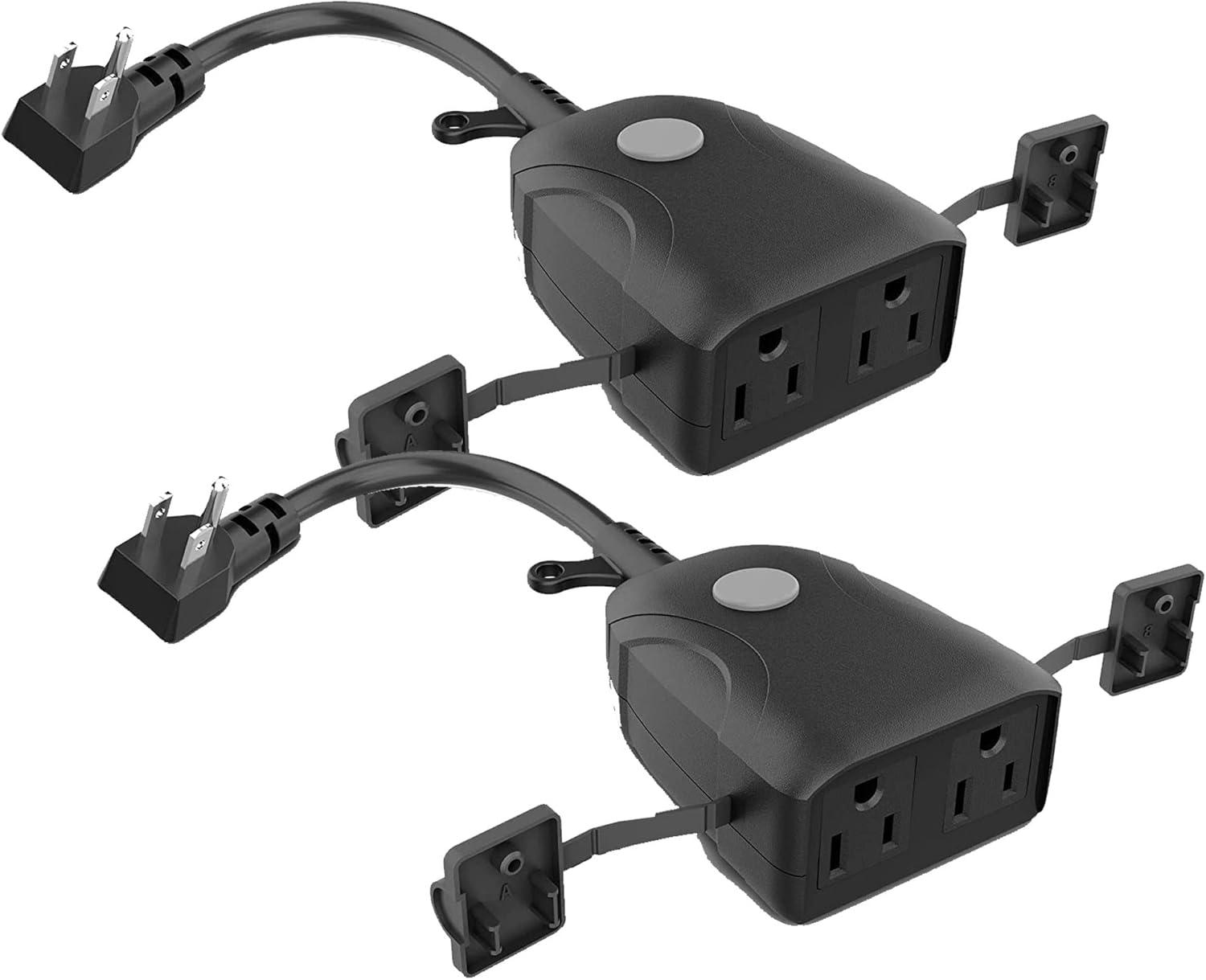 Feit Electric Commercial and Residential PVC Smart Dual Outlet Outdoor Plug w/Wifi 3R