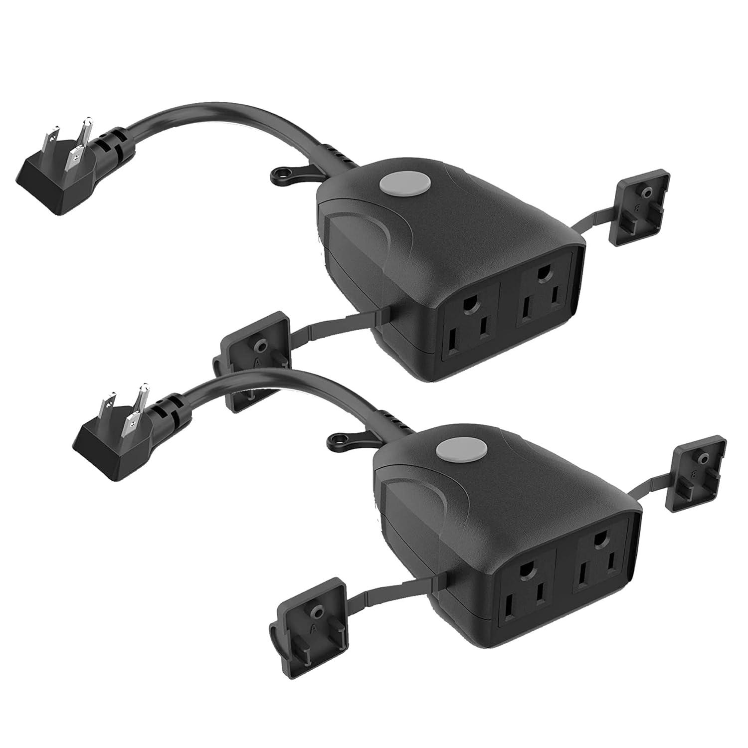 Feit Electric Commercial and Residential PVC Smart Dual Outlet Outdoor Plug w/Wifi 3R