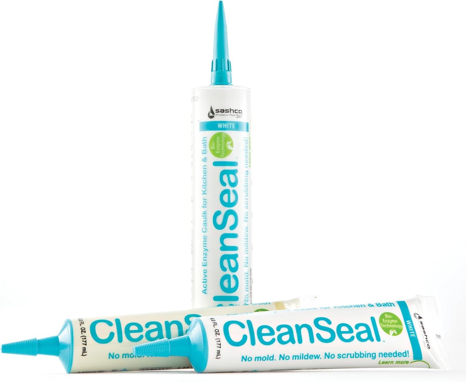 Sashco CleanSeal 10.5 Oz. White Active Enzyme Kitchen & Bath Caulk 11073