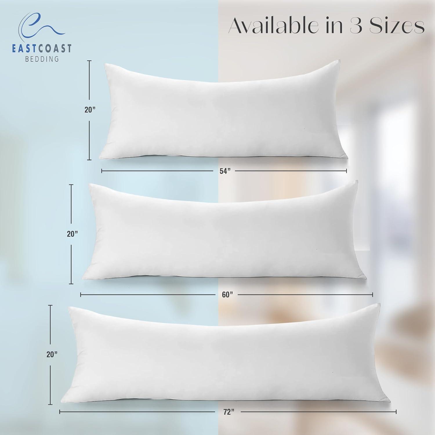 East Coast Bedding Body Pillow 100% Goose Down Body Pillow 600FP