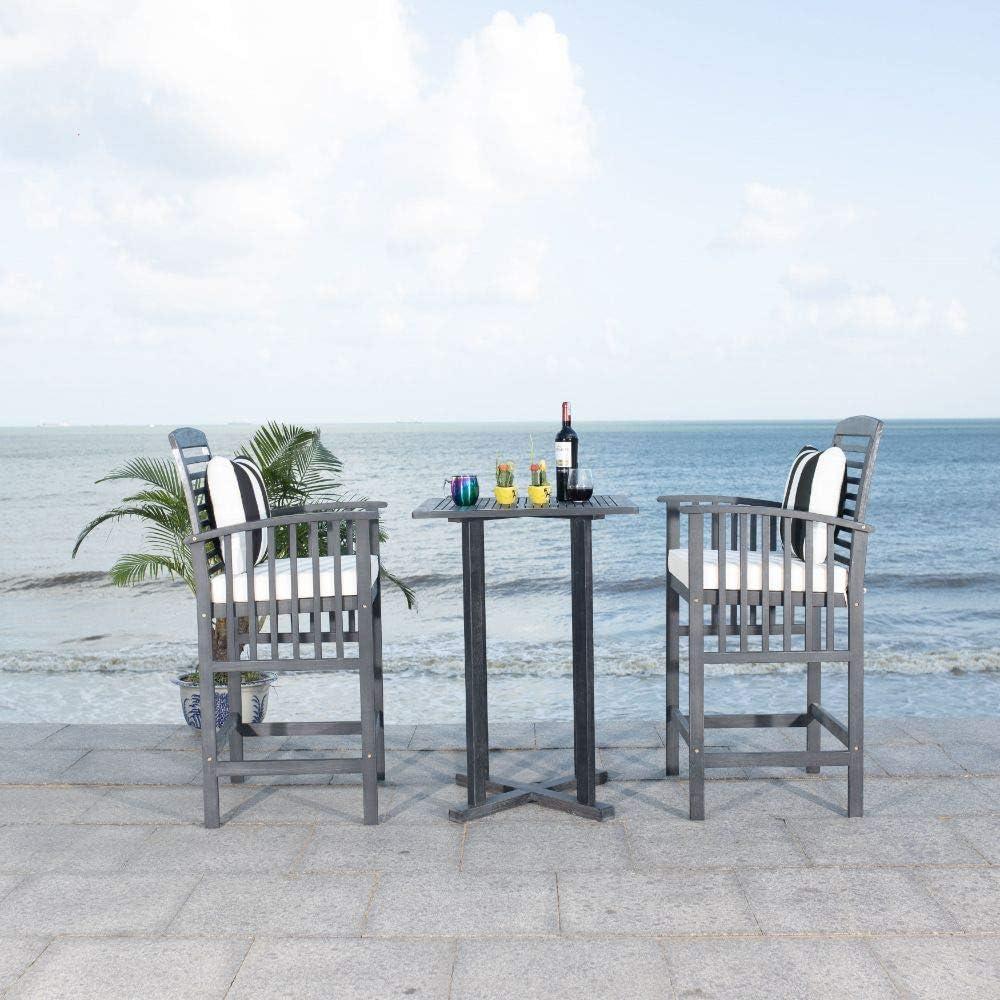 Pate 3 Piece Bar Height Patio Outdoor Bistro Set  - Safavieh