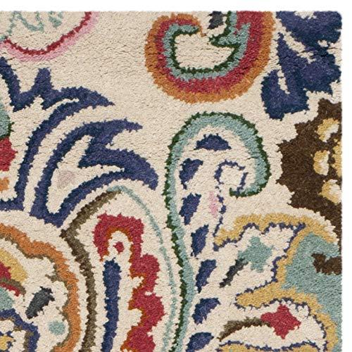 Bella BEL118 Hand Tufted Accent Rug - Ivory/Teal - 2'6"x4' - Safavieh.