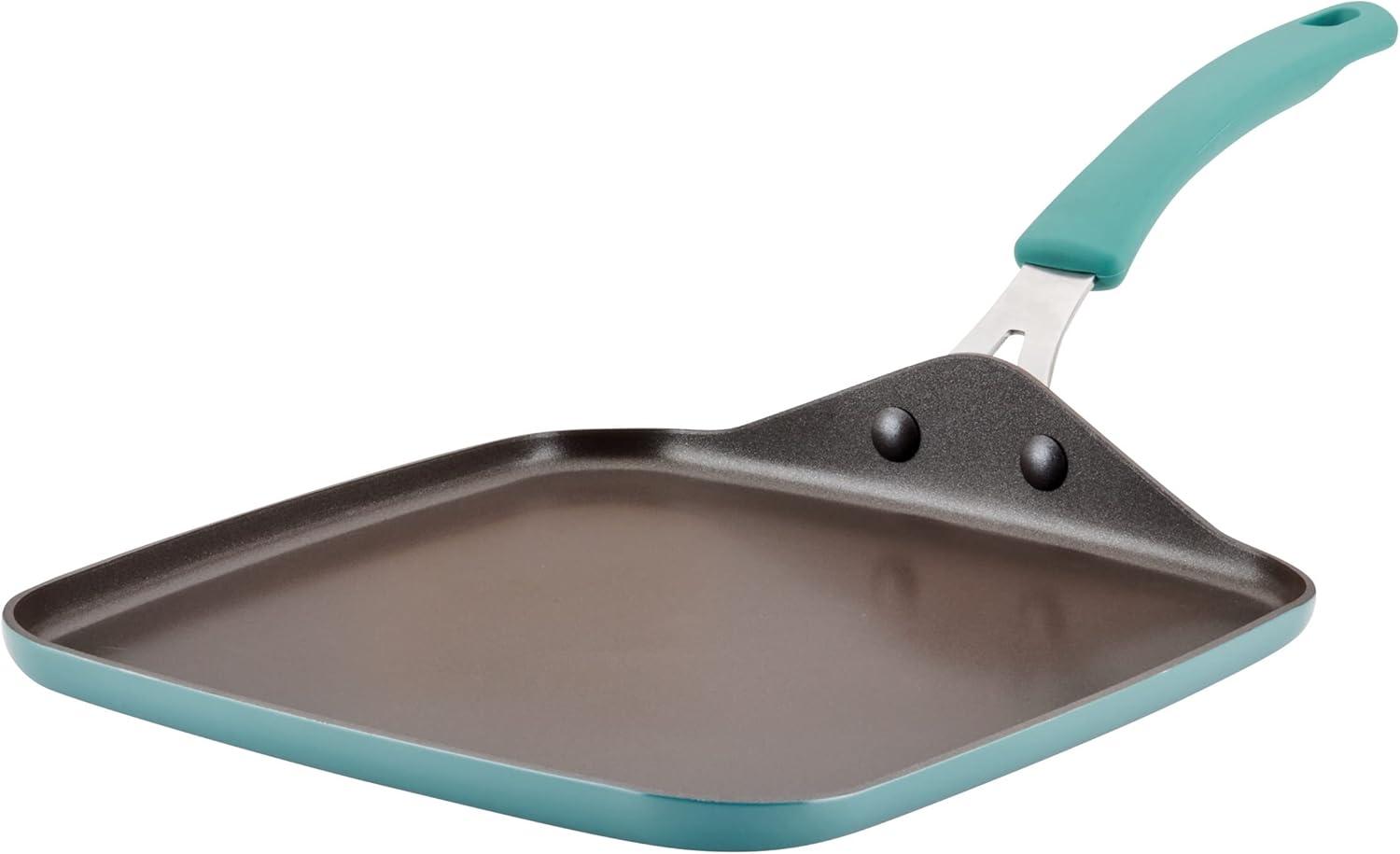 Rachael Ray Rachael Ray Cook + Create Aluminum Nonstick Square Stovetop Griddle Pan, 11-Inch