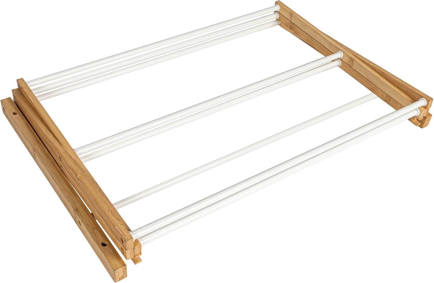 Household Essentials Meghan Bamboo Foldable Wall-Mounted Drying Rack