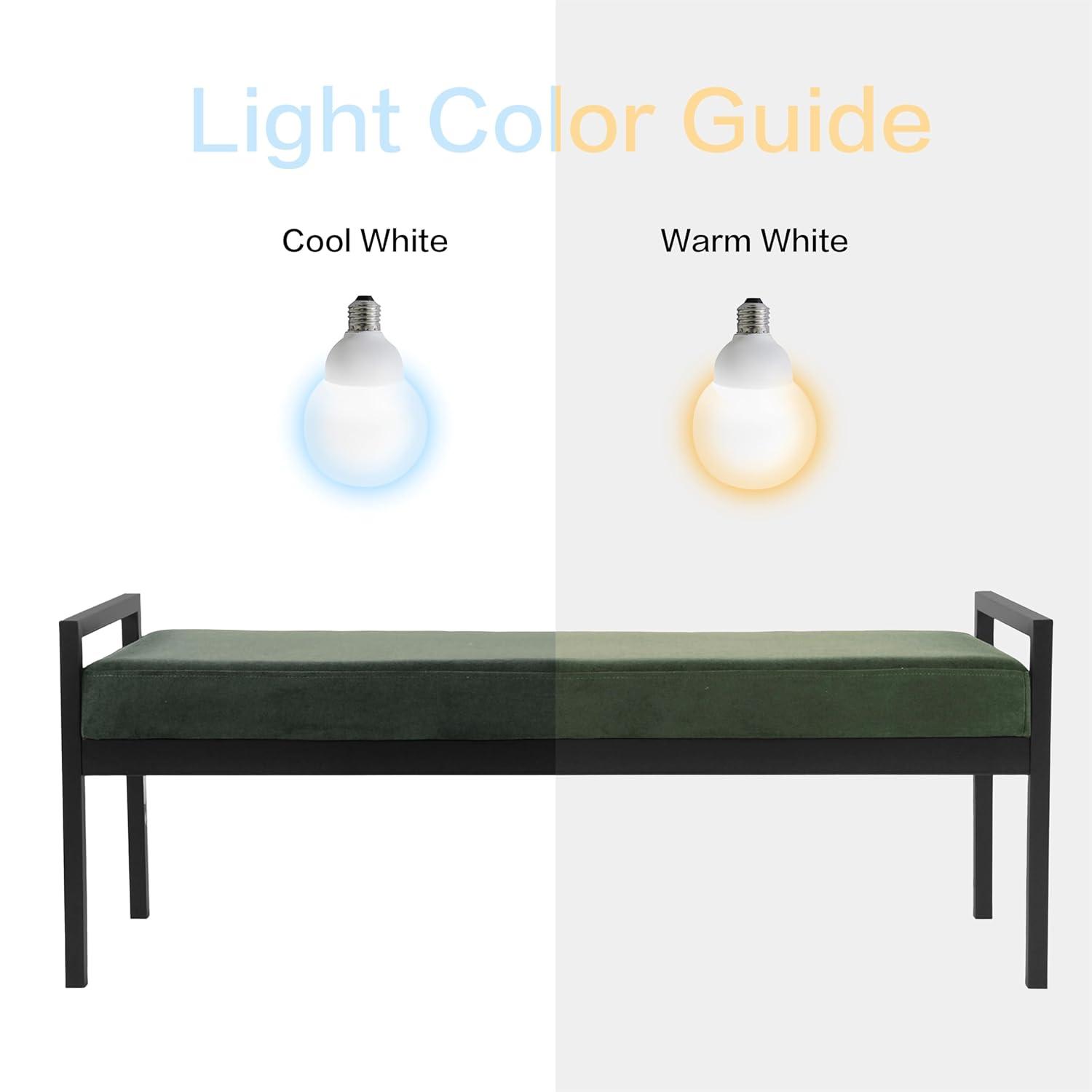 HomePop Modern Metal Bench Loden Green: Upholstered Rectangle for Entryway, End of Bed