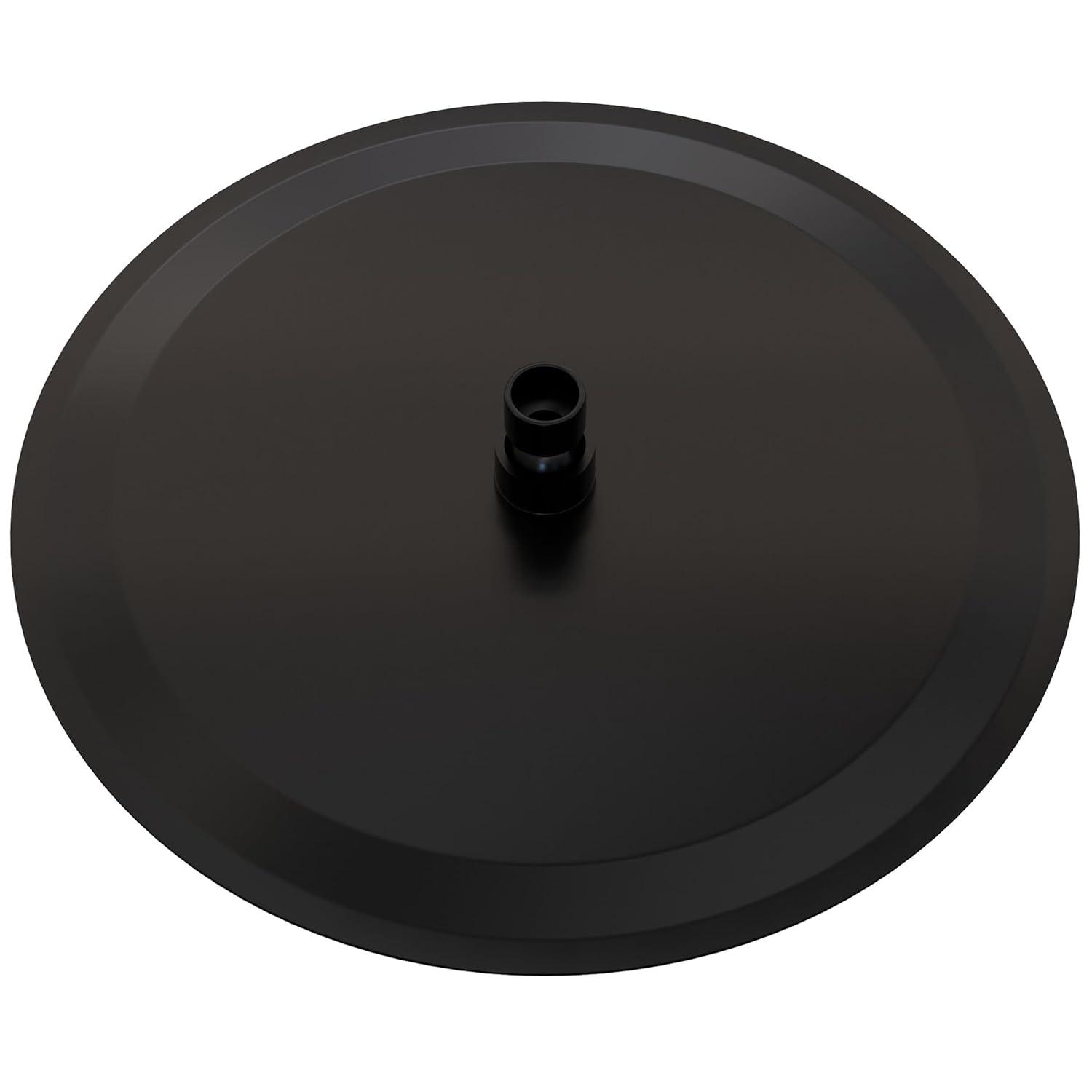 1-Spray Patterns with 2.5 GPM 12 in. Round Wall Mount Rain Fixed Shower Head in Matte Black