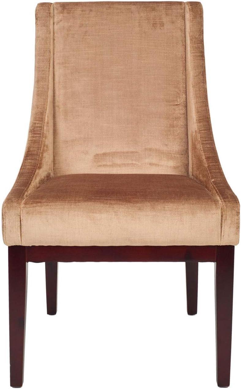 SAFAVIEH Velvet Sloping Arm Chair Champagne