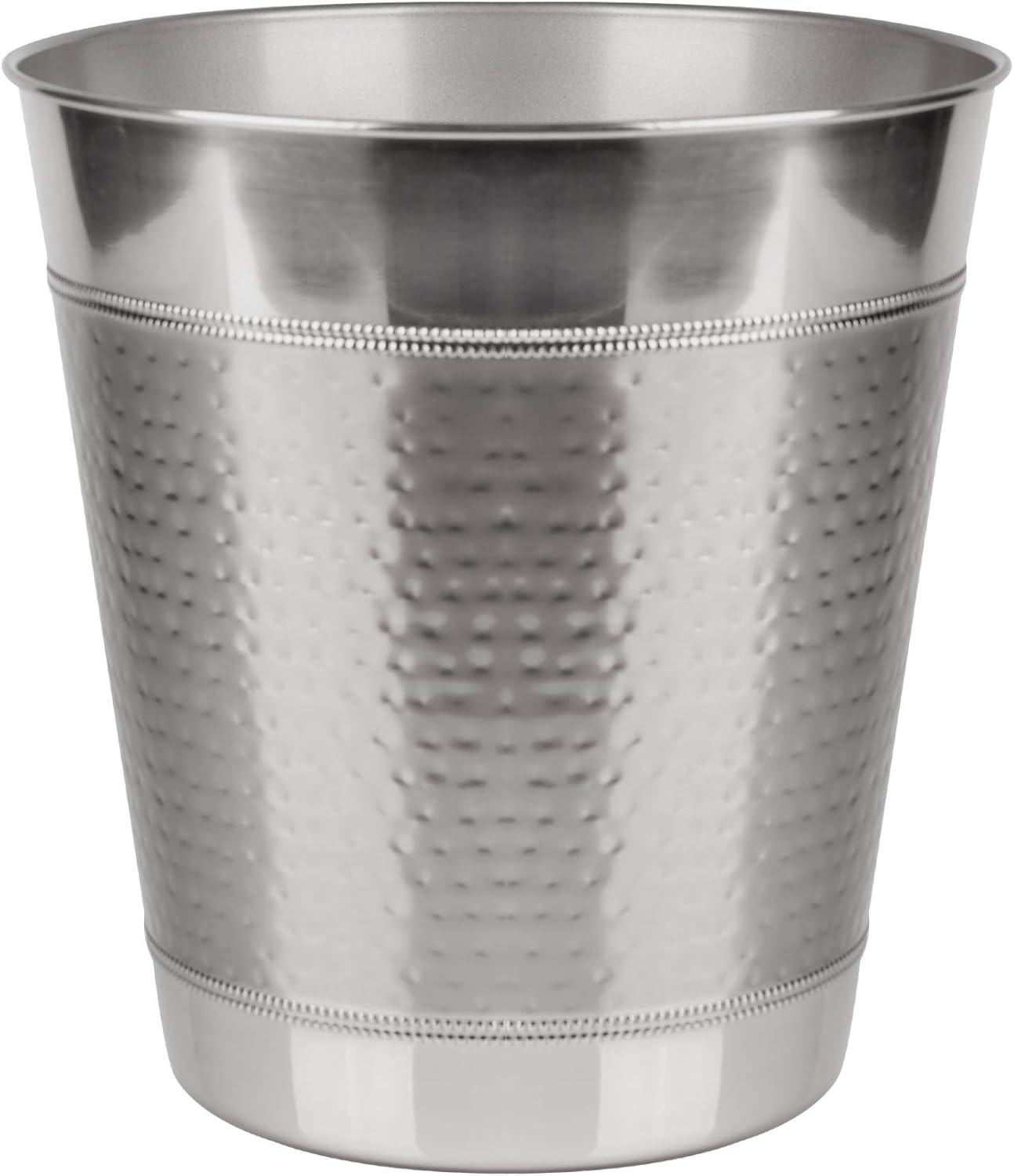 Hudson Bathroom Wastebasket - Nu Steel