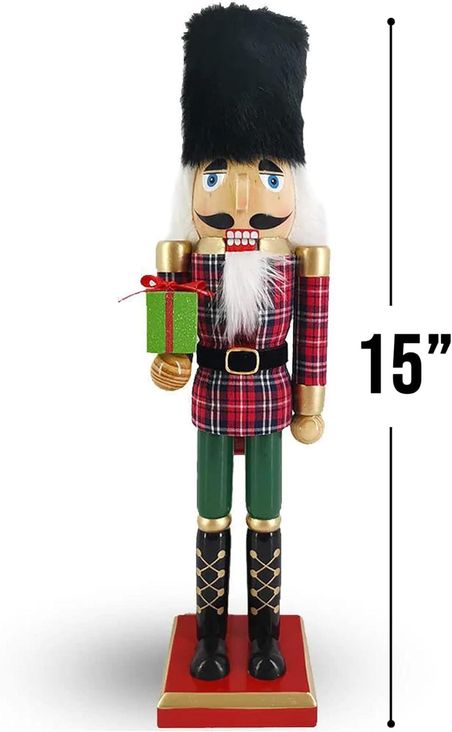 Christmas Nutcracker in Red and Green Plaid