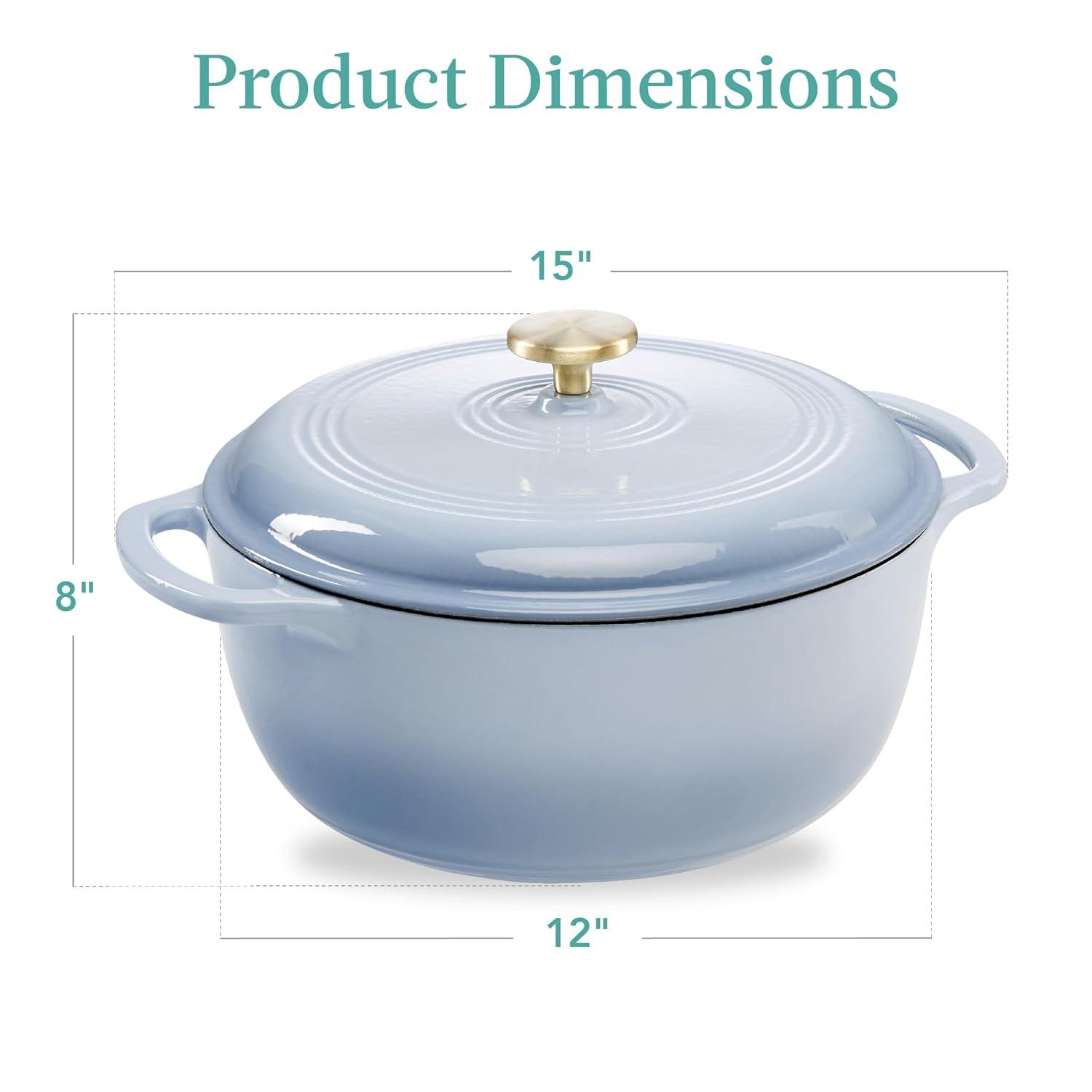 Best Choice Products Enamel Cast-Iron Dutch Oven, Heavy-Duty Cookware w/ Dual Handles, Lid