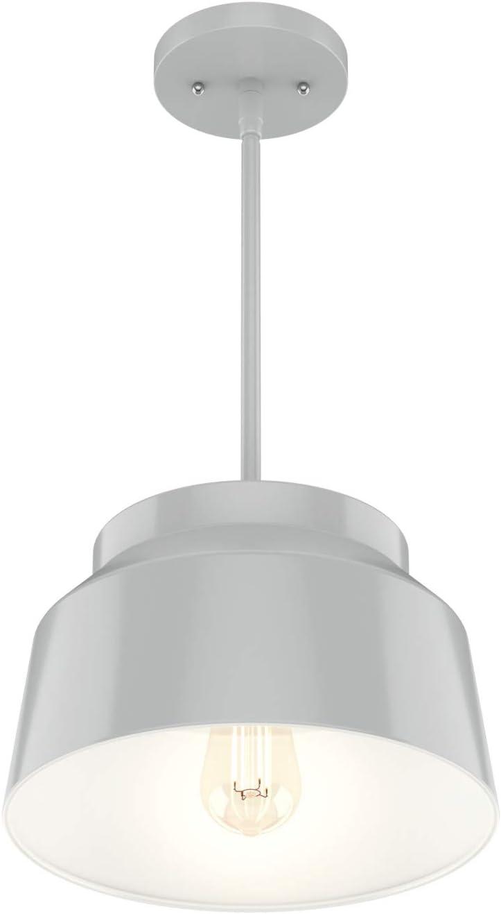 Hunter Fan Cranbrook Collection Dove Grey 1-Light Cylinder Pendant