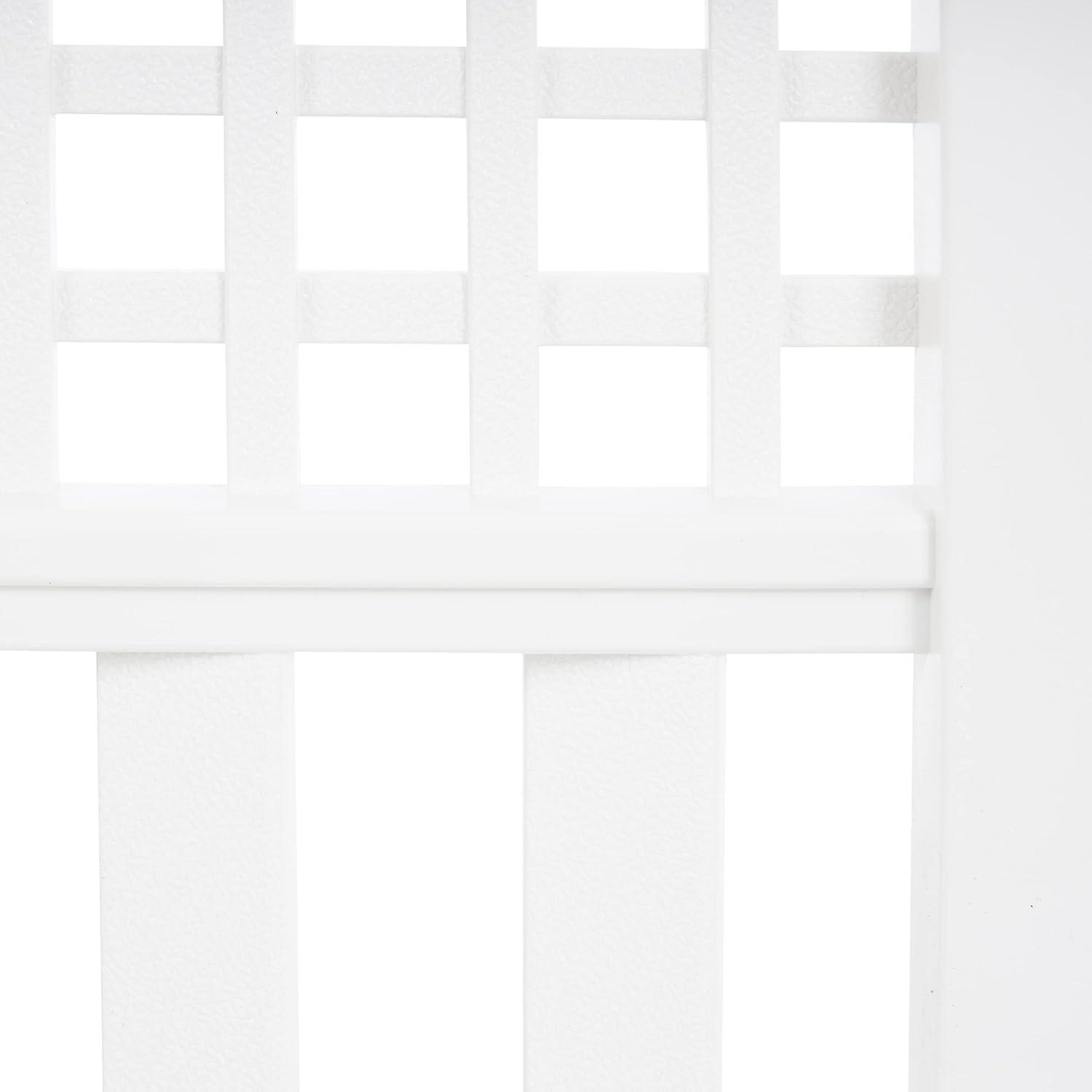 White Resin Decorative Garden Border Fence, 14" x 24"