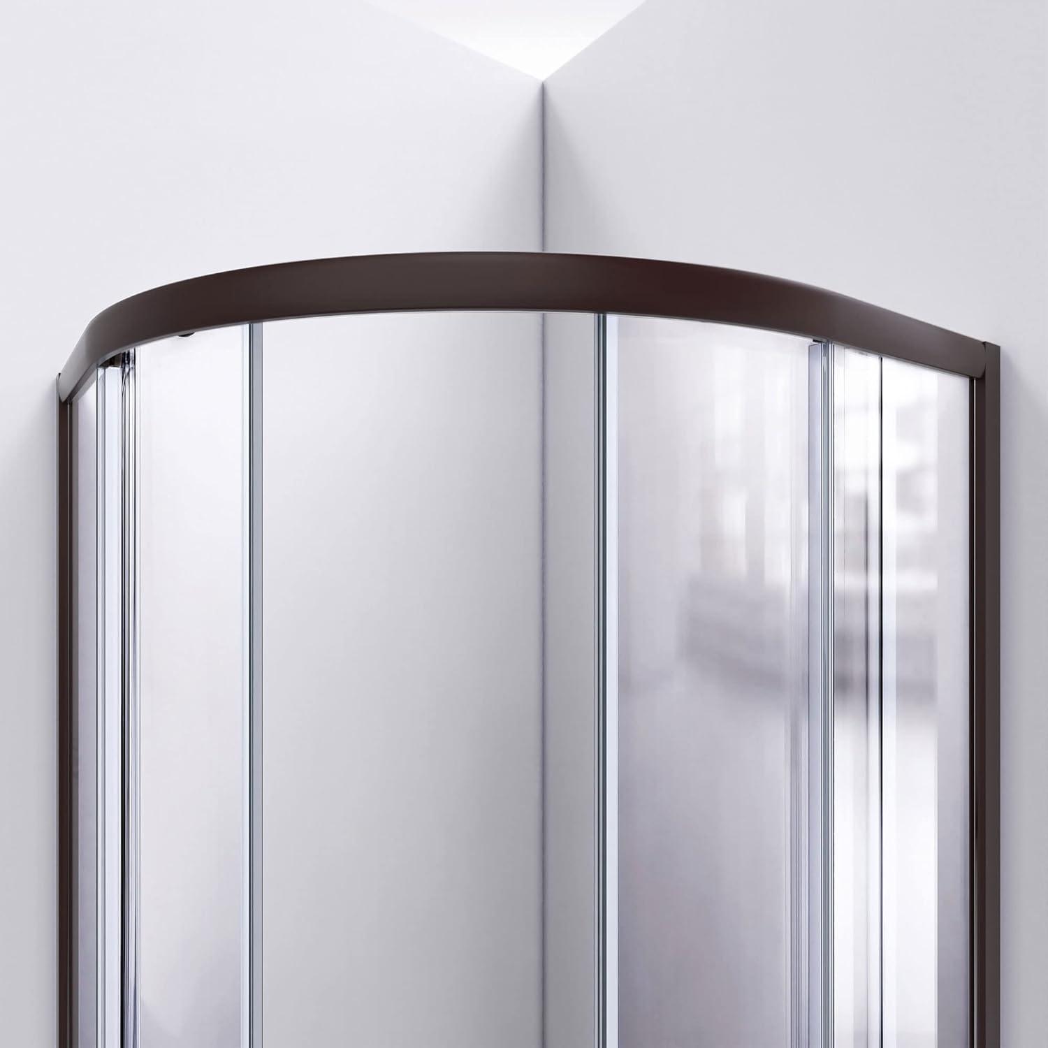 DreamLine Prime 33" W x 33" D x 74.75" H Semi-Frameless Sliding Shower Enclosure with Base Included DL-6701-06FR