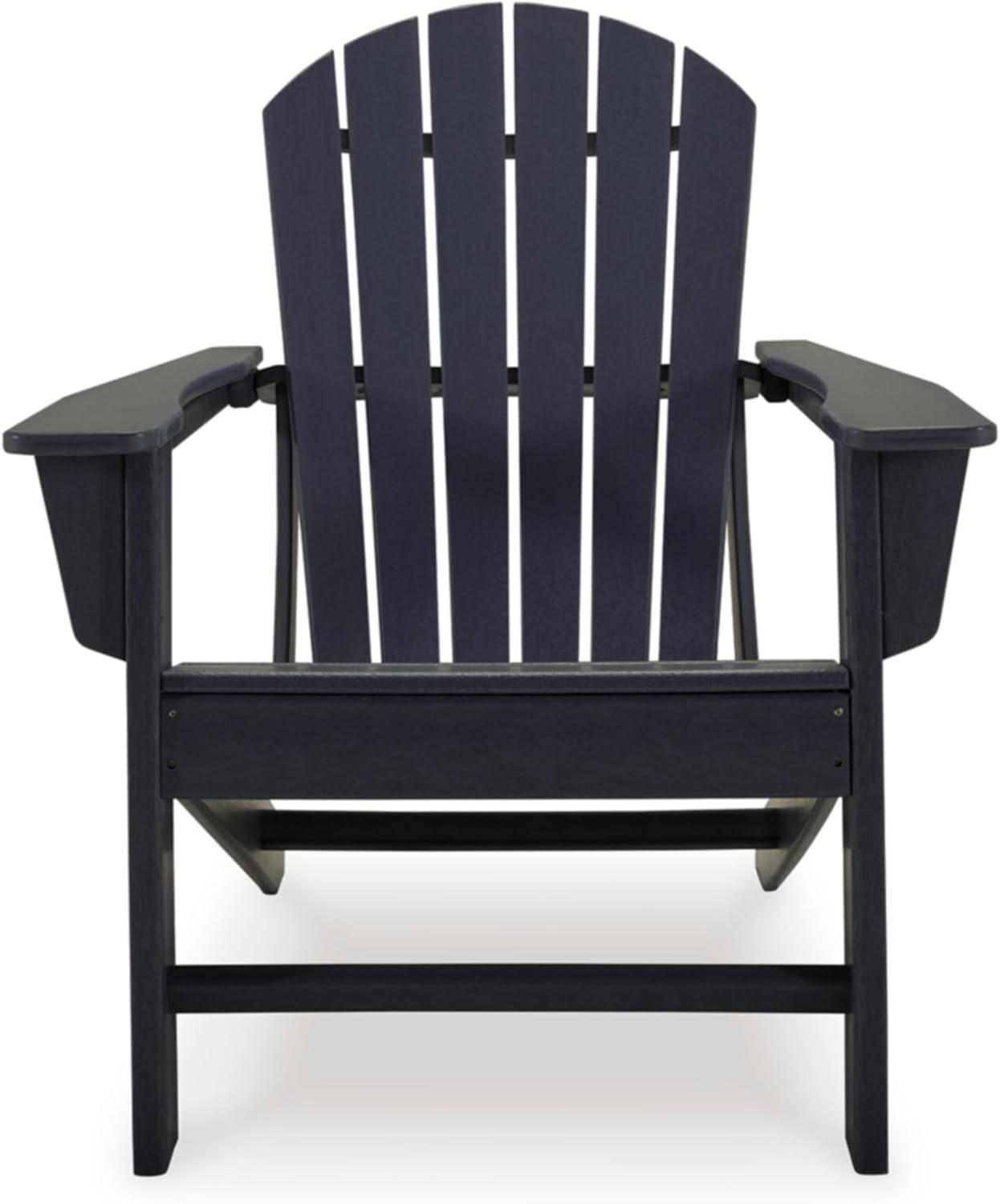 Signature Design by Ashley Sundown Treasure Outdoor Patio HDPE Weather Resistant Adirondack Chair, Black