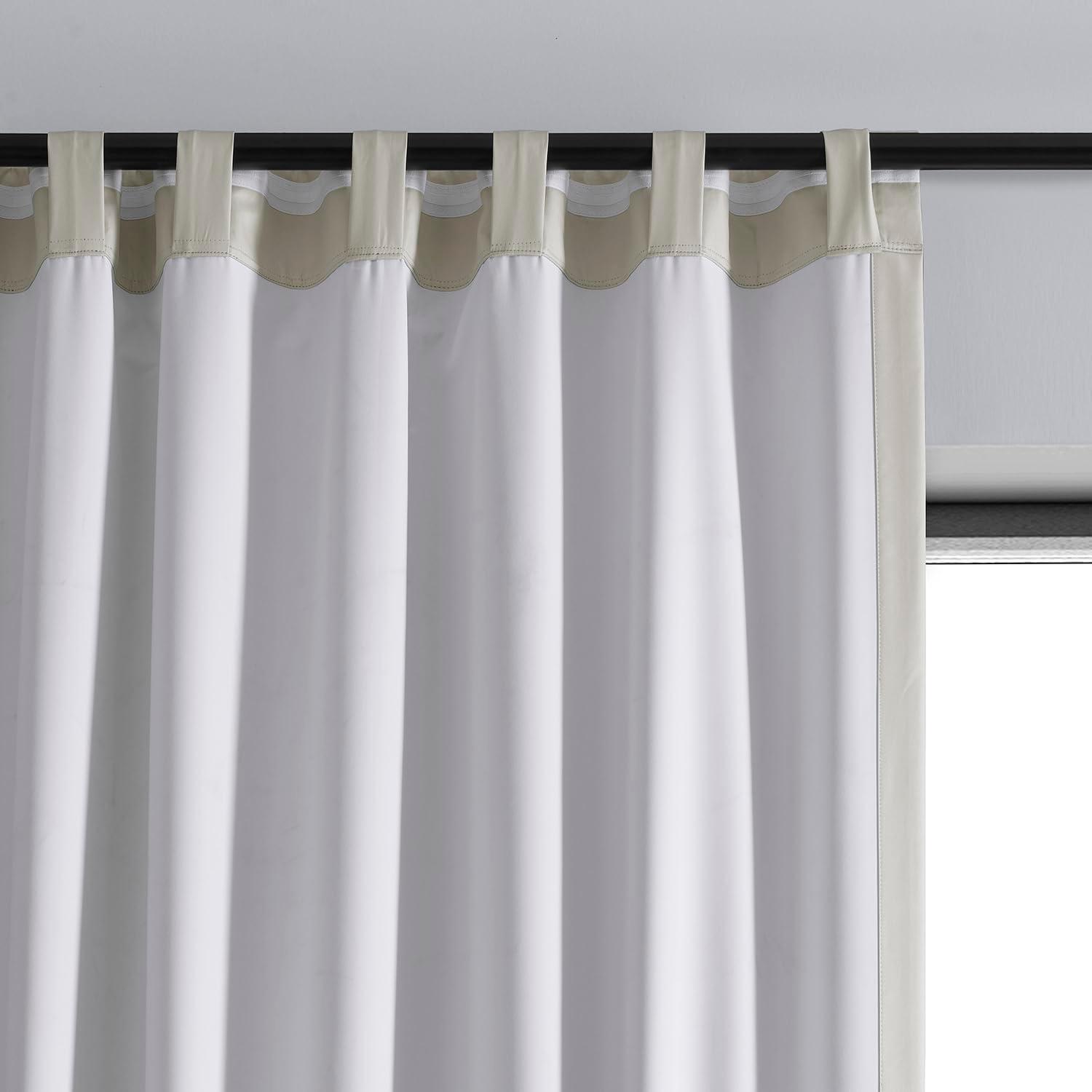 HPD Half Price Drapes Essential Solid Blackout Curtains for Bedroom 96 Inches Long (1 Panel) Thermal Insulated Blackout Curtains for Living Room Rod Pocket Window Curtains, 50W x 96L, Dark Ivory