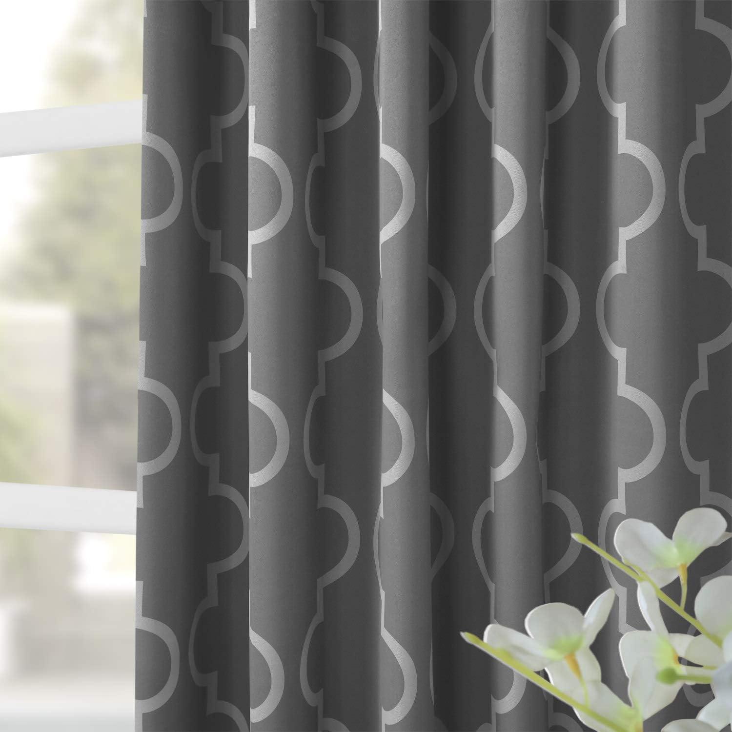 Roth Room Modern Chic Trellis Darkening Curtains for Bedroom - Living RoomSingle Panel