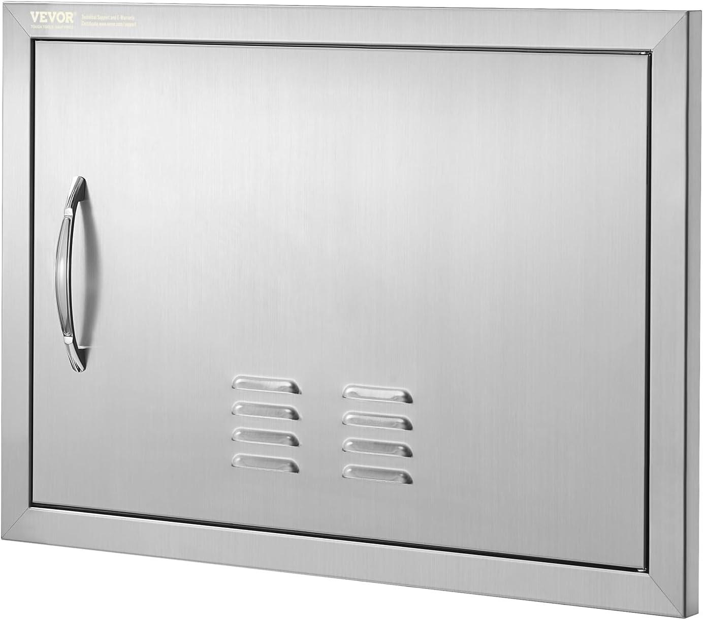 Stainless Steel 24" x 17" Outdoor BBQ Access Door with Vents