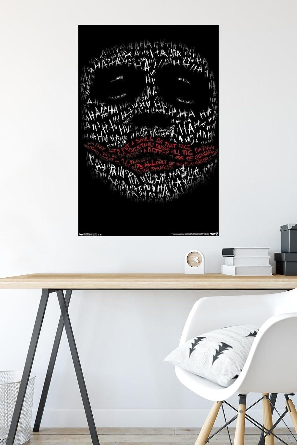 Dark Knight Glossy Black and Red Wall Poster 34" x 22.37"