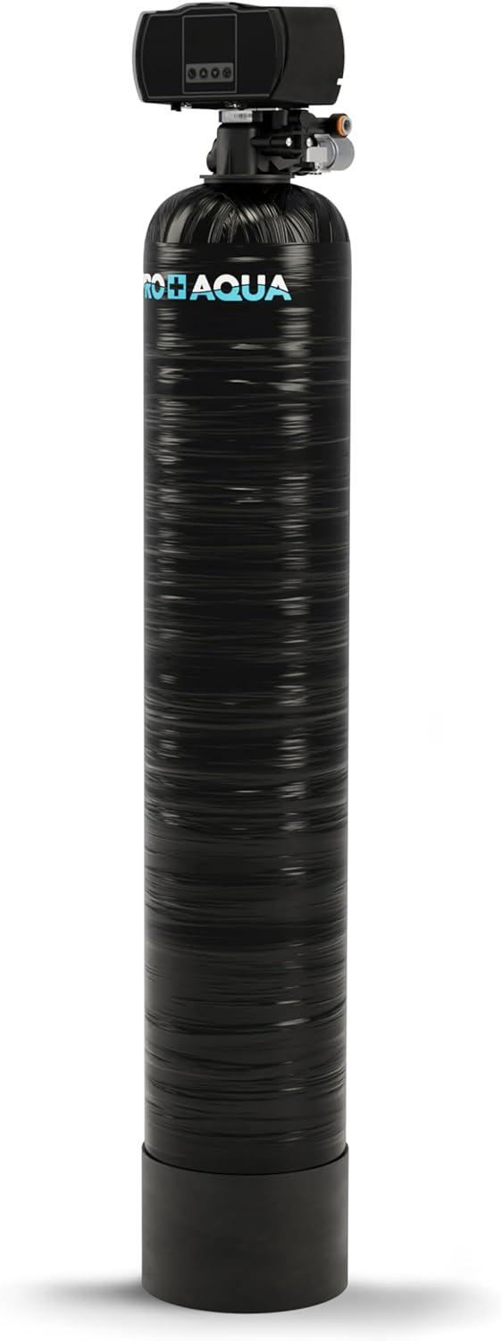 PRO+AQUA Whole House Filter System For Well Water, High Capacity, Proven Contaminant Removal, Auto-Clean, Small Footprint, Zero Water Pressure Drop, US Customer Support, 5 Year Warranty, Built in USA