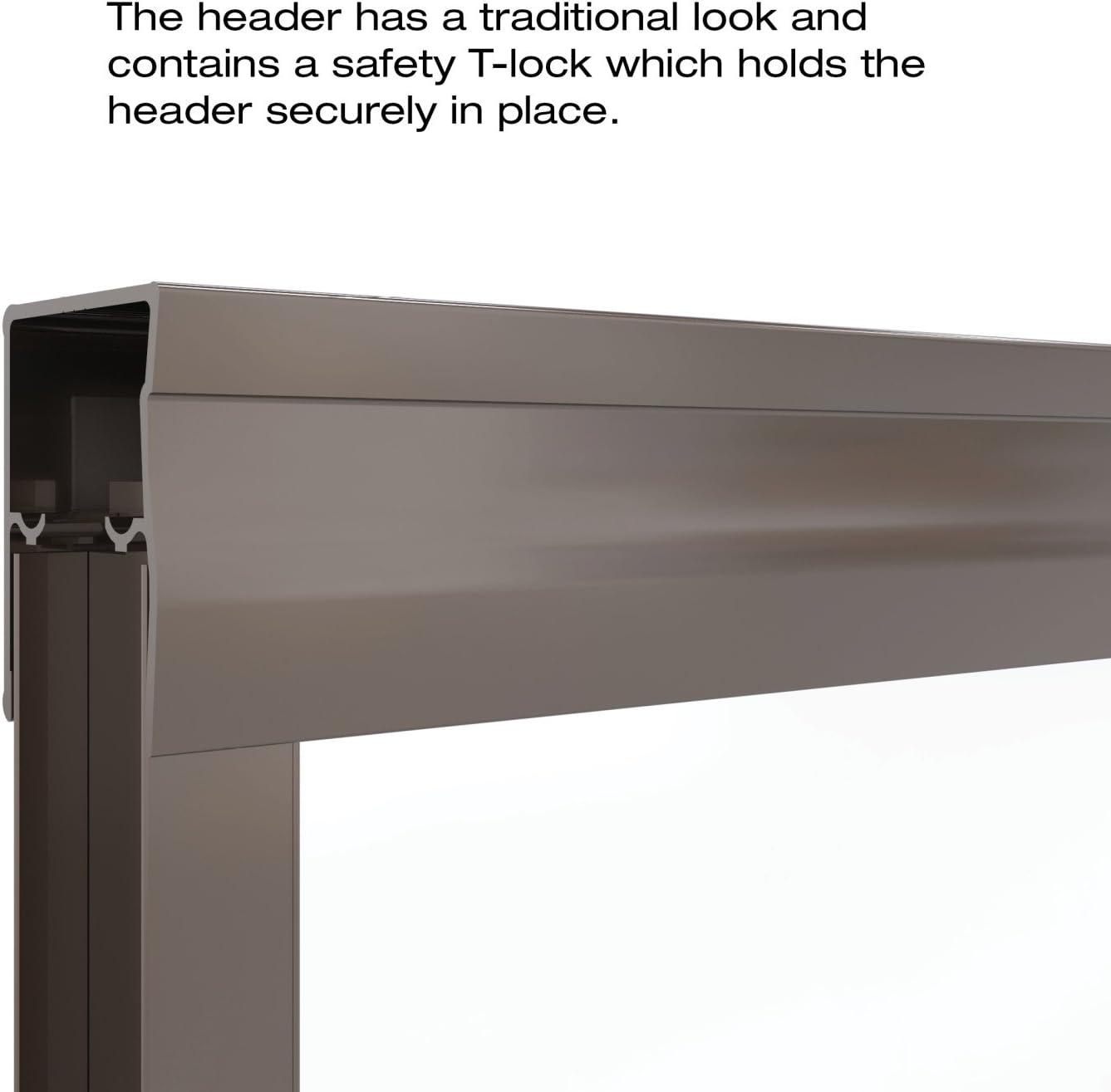 Classic 56" W x 57" H Bypass Frameless Tub Door