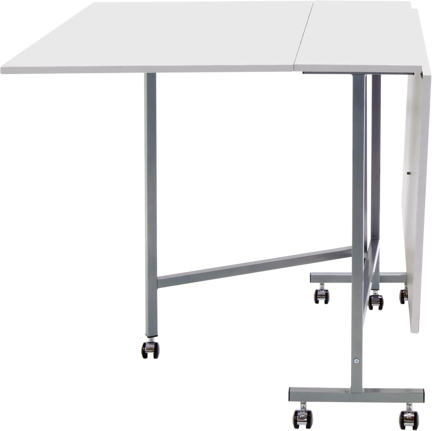 Sew Ready 58.75'' x 36.5'' Foldable Craft Table with Wheels