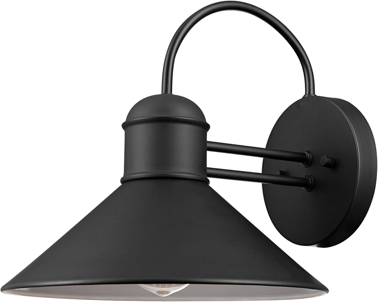 Sebastien Black Industrial Outdoor 1-Light Wall Sconce (2-Pack)