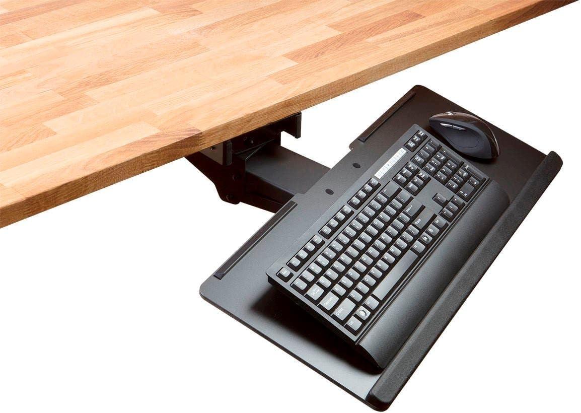 Monoprice Adjustable Ergonomic Keyboard Tray - Black With Full Size Platform - Workstream Collection