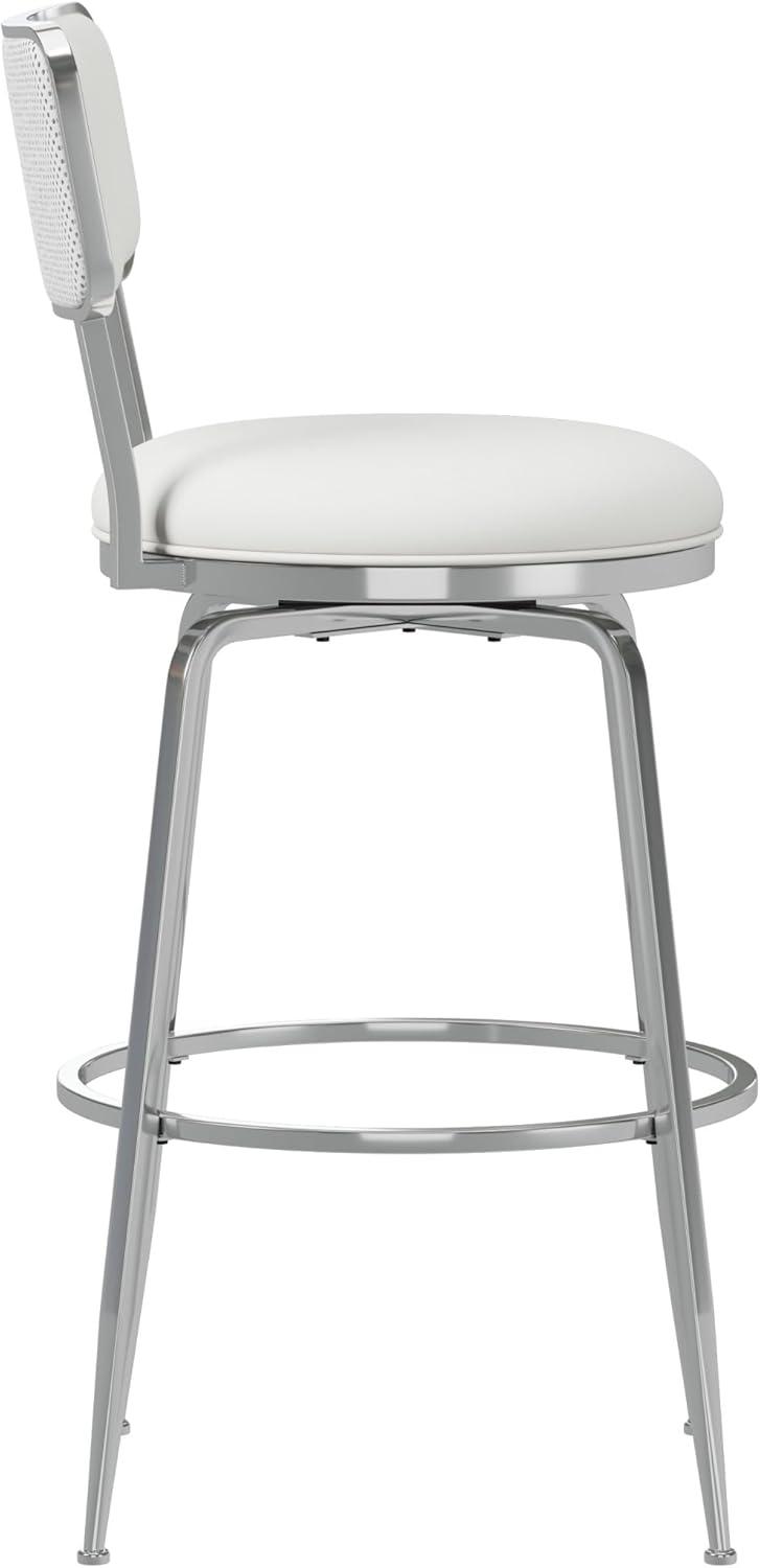 Hillsdale Furniture Baltimore Metal and Uph Swivel Bar Height Stool White