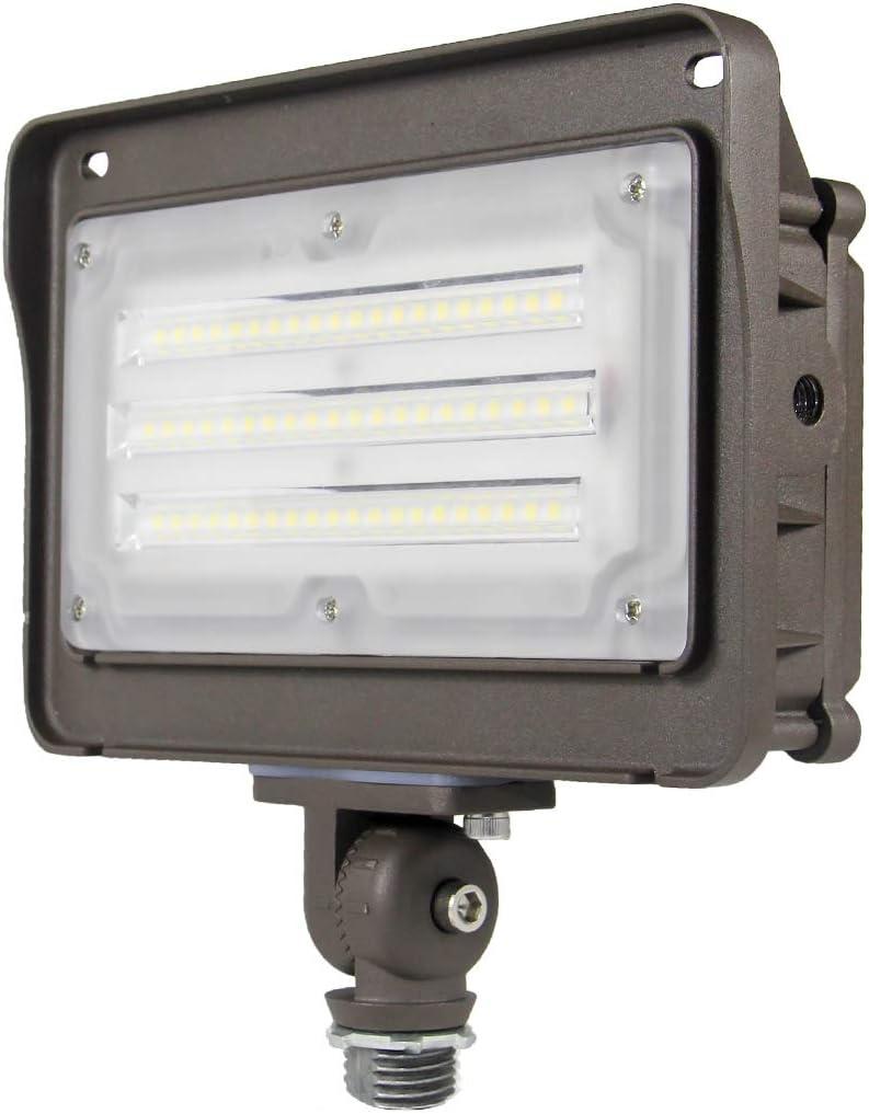 Industrial Brown Aluminum LED Floodlight with Photocell