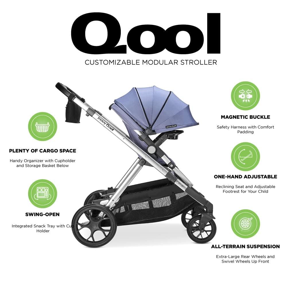 joovy 2022 Qool Single, Double, Triple Stroller, Slate