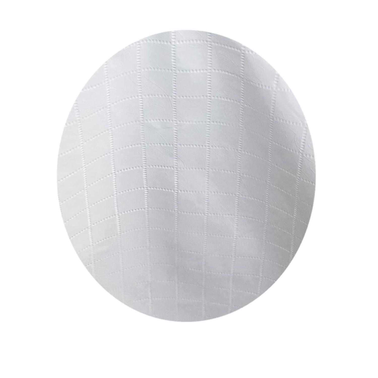 52 inch Round Embossed Vinyl Cut to Size Dining Table Pad Protector with Flannel Backing